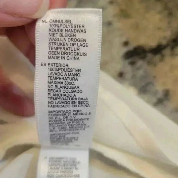 Love 21 Forever 21 Women's Ivory Poly Georgette Button Front Gold Studded & Gold - Picture 11 of 12